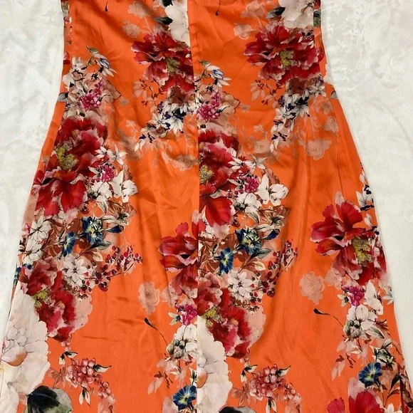 St. John Silk Vibrant Floral Midi Dress - Picture 11 of 16